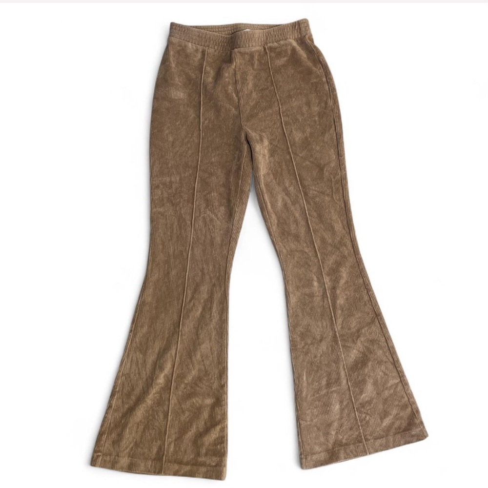 Aerie Wide Leg Pants in Brown